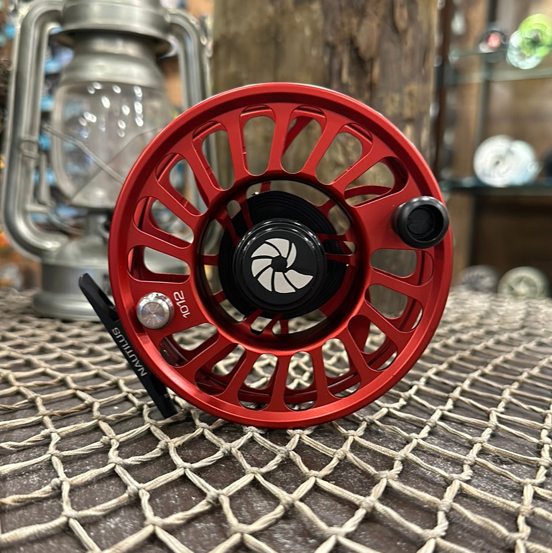 black and red fishing reel Nautilus CCF-X2 10/12 Fly Reel nautilus-reel-color:red
