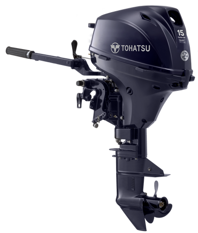 Tohatsu 15 HP 15" Shaft Outboard Motor MFS15ES (2023 Model, 3 In Stock)