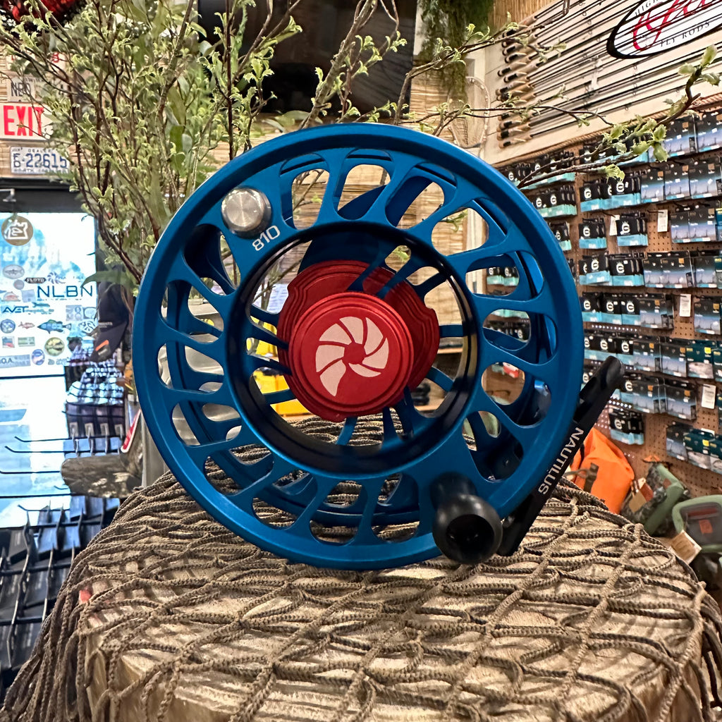 blue nautilus fly reels NV-G Reel Blue/Orange 8/9 Left Hand Retrieve Madison River Fishing Company this reel is fully sealed and loaded with hybrid ceramic bearings Nautilus GTS Fly Reels